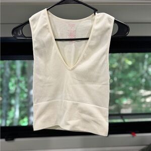 Miami Cream Ribbed Tank Top